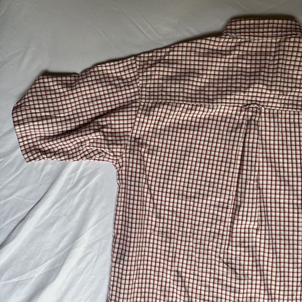 Columbia Shirt Men's Red Plaid Button Down Short Sleeve 100% Cotton Size L VTG - Picture 11 of 11